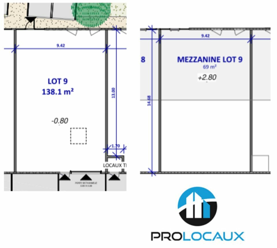 A louer Locaux d'activité 207.1m² Apprieu