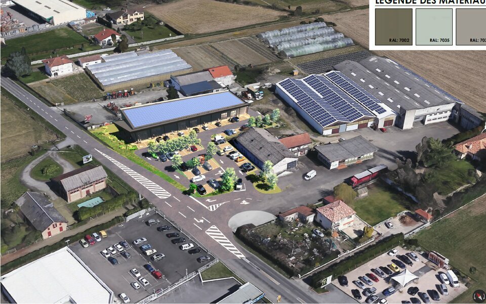 A louer / A vendre cellules commerciales en BEFA / VEFA, 1120 m&sup2; divisibles, Tarbes