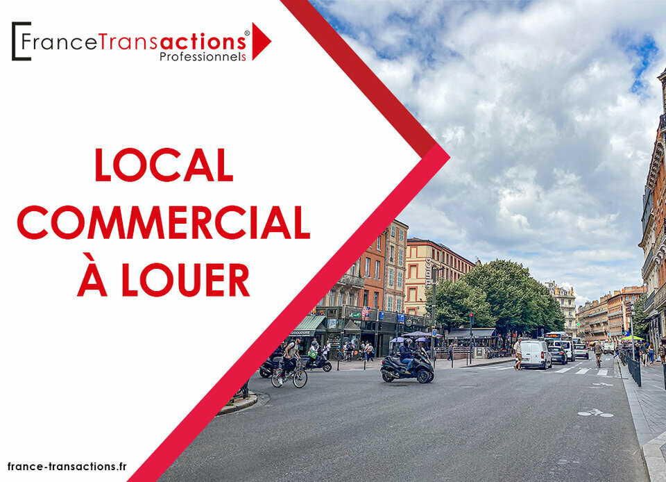 A LOUER LOCAL COMMERCIAL 93m², HYPER CENTRE VILLE DE TOULOUSE