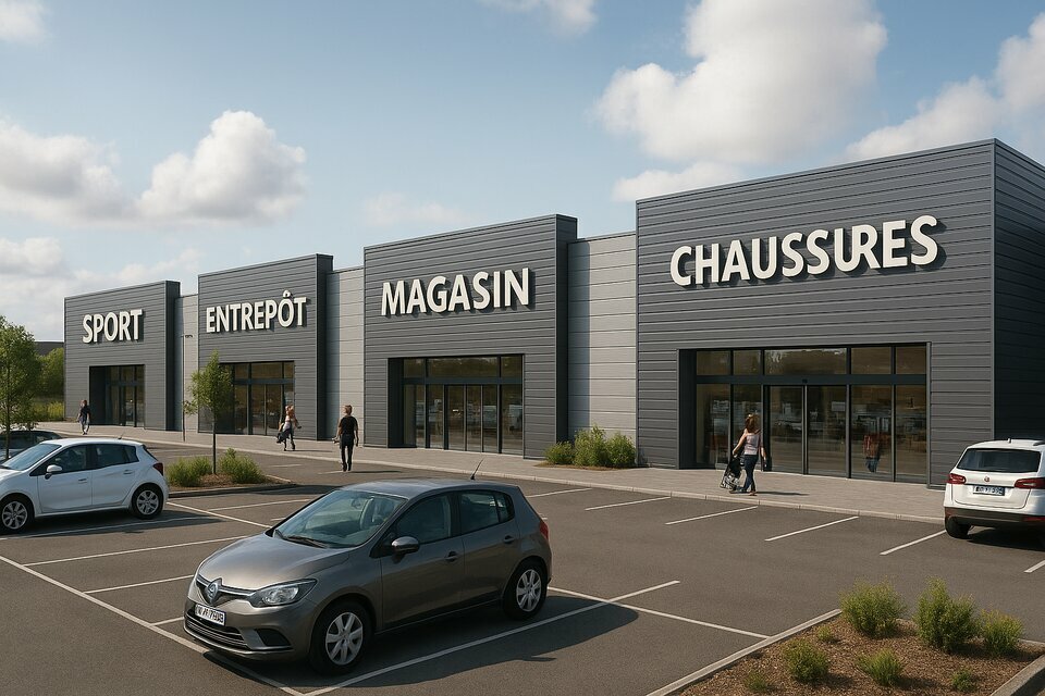 &Agrave; LOUER  Locaux commerciaux  de 300 et 500 m&sup2; emplacement N&deg;1 Bazet