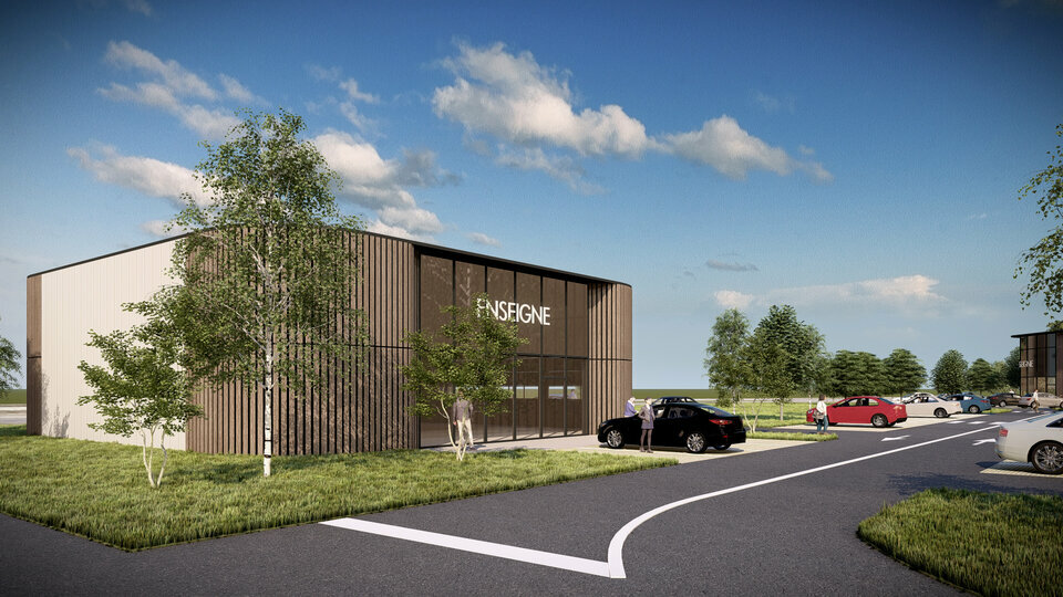 À LOUER  Cellules commerciales neuves de 190 à 300 m² avec forte visibilité (pôle automobile)  ZAC de la Grée, Lion d&rsquo;Angers