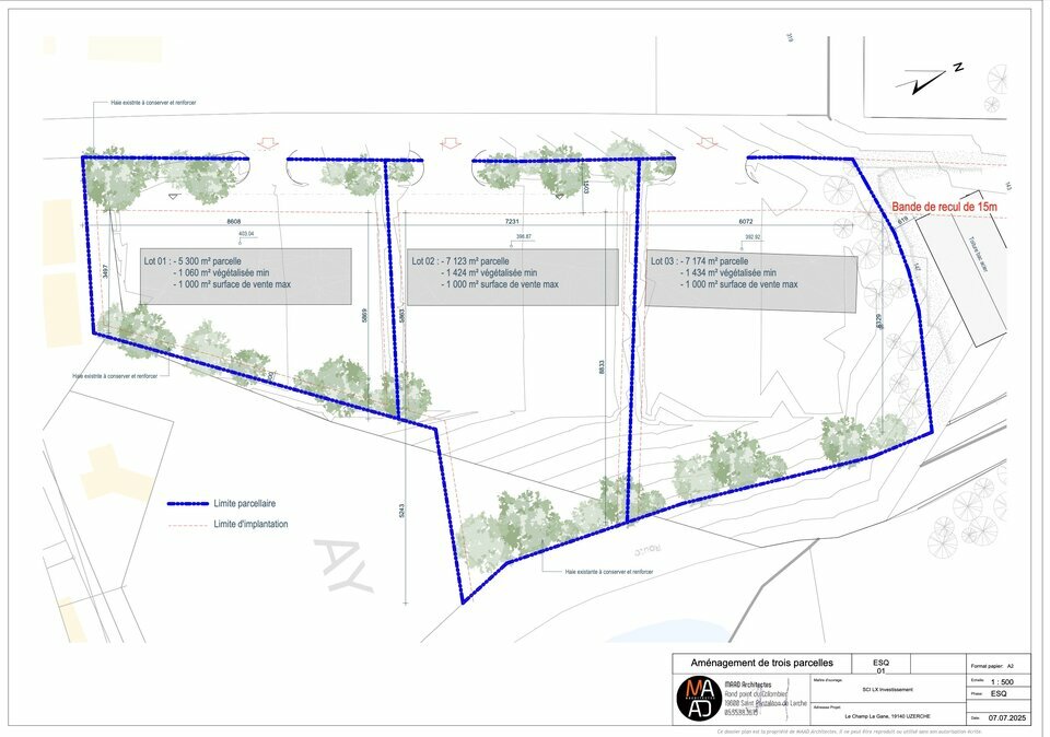A vendre Terrain 5300m² Uzerche
